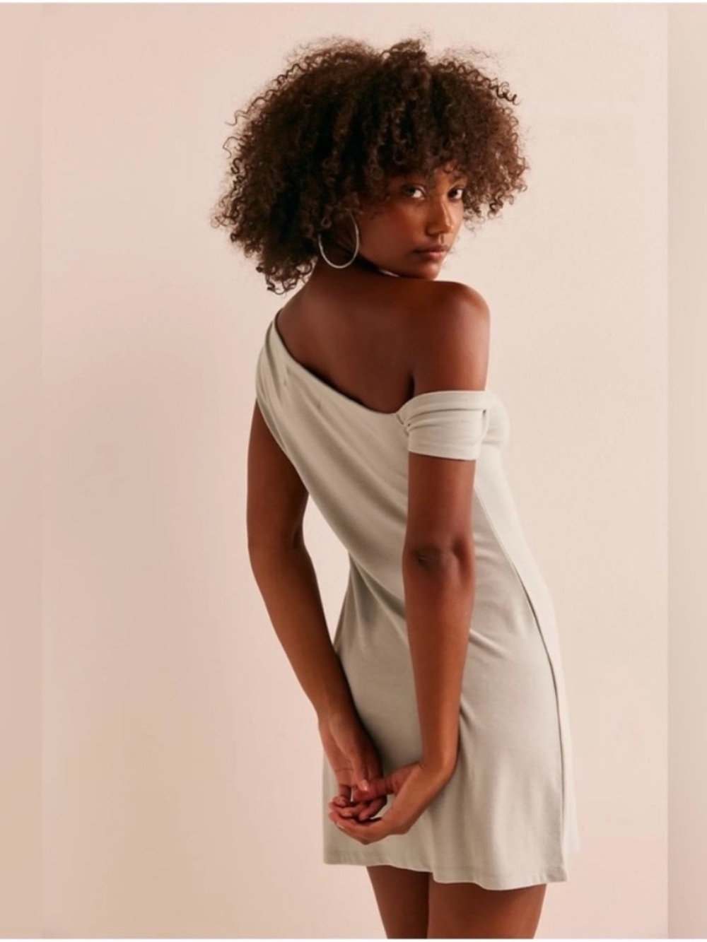 Free People Beach Cora Mini Dress in Oxide blue gray green